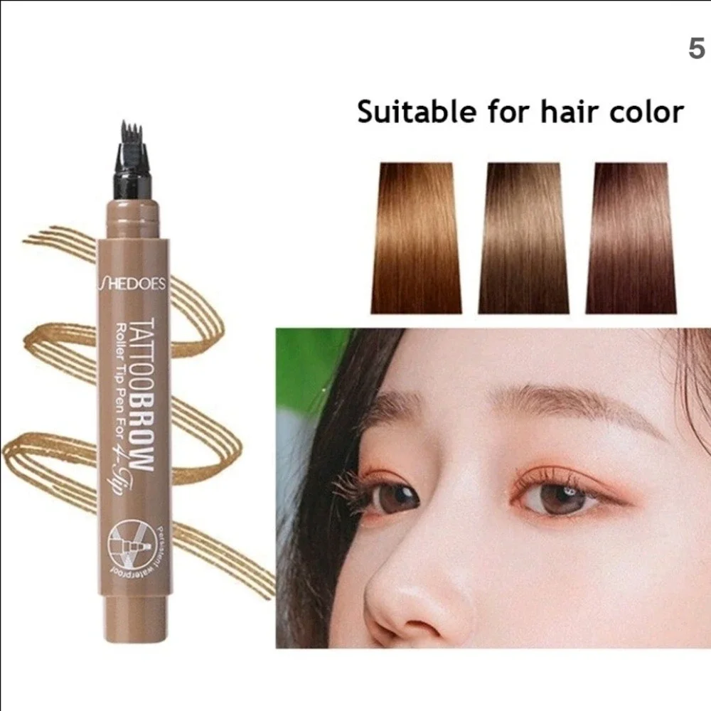 4 Point Eyebrow pen Waterproof Tint Creates Natural Looking Brows Stays on 24H
